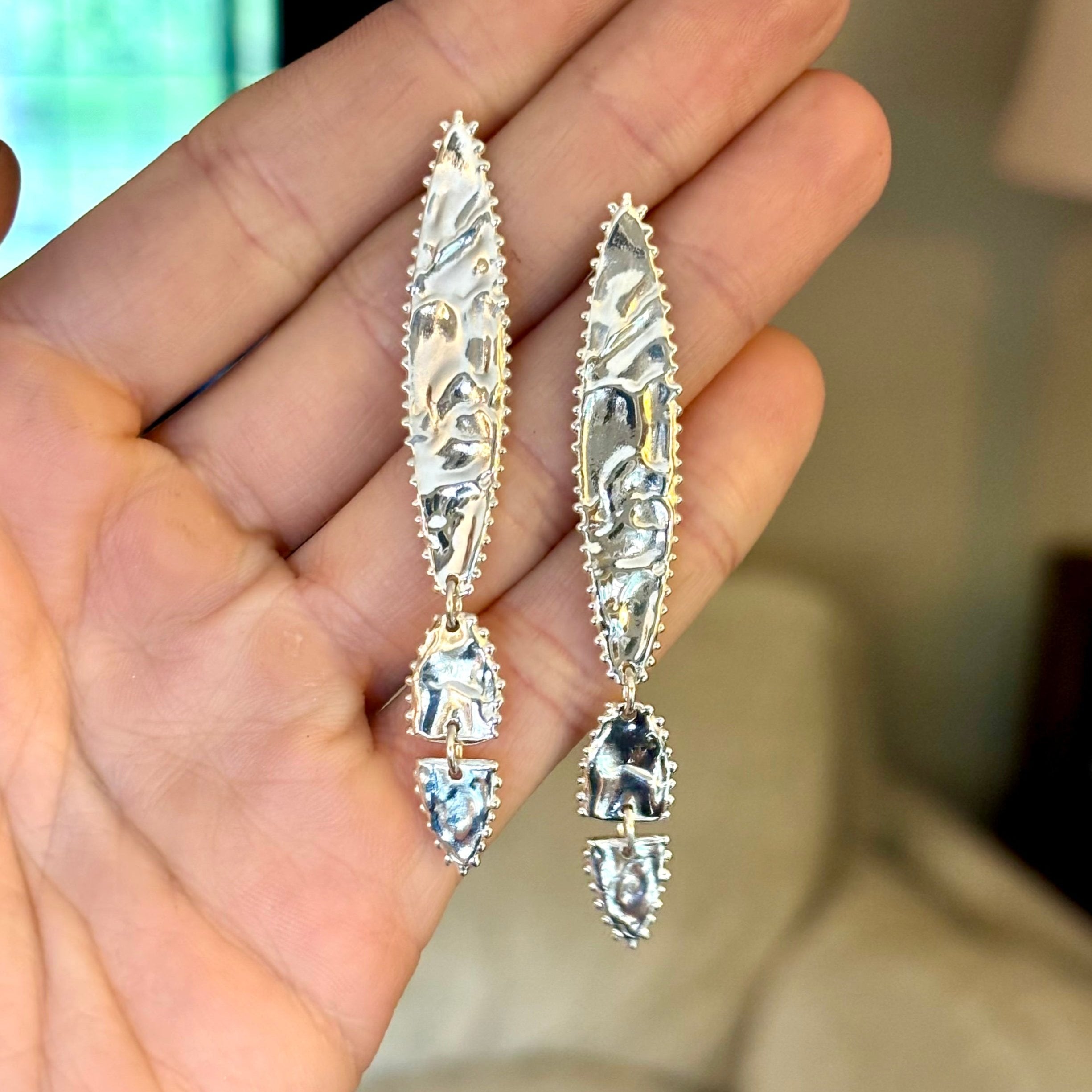 SILVER DROP EARRINGS
