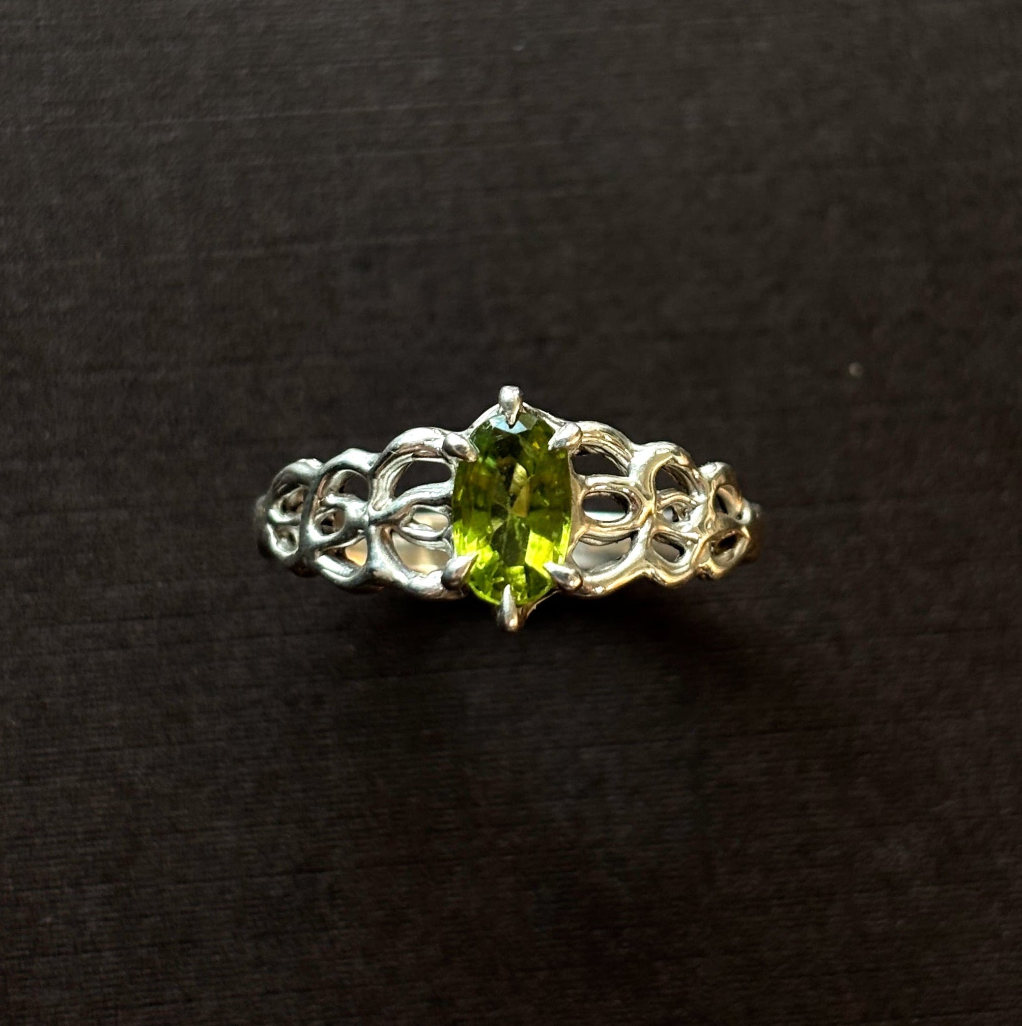 Silver Peridot Ring